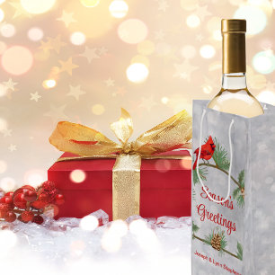 Winter Cardinals and Pines Gift Bag