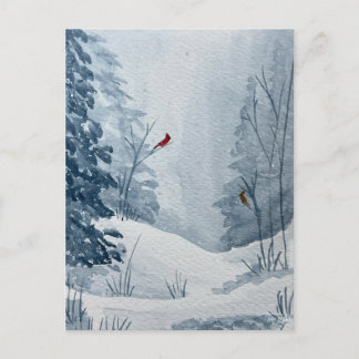 Winter Cardinals Postcard