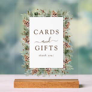 Winter Cards and Gift Acrylic Sign