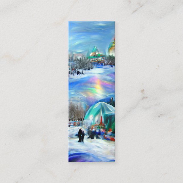Winter Carnival Bookmark  Mini Business Card (Front)