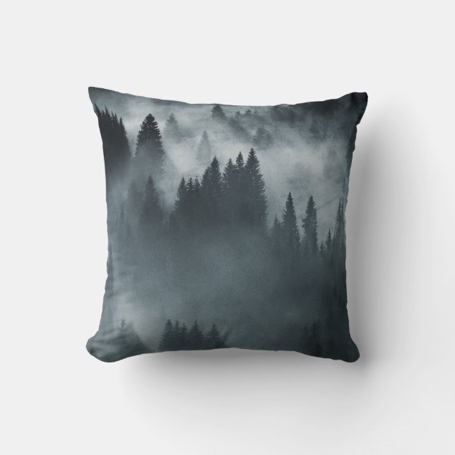 Winter Carpathian: Sunrise Mountain Landscape Cushion (Front)