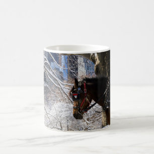 Winter Carriage Horse Coffee Mug