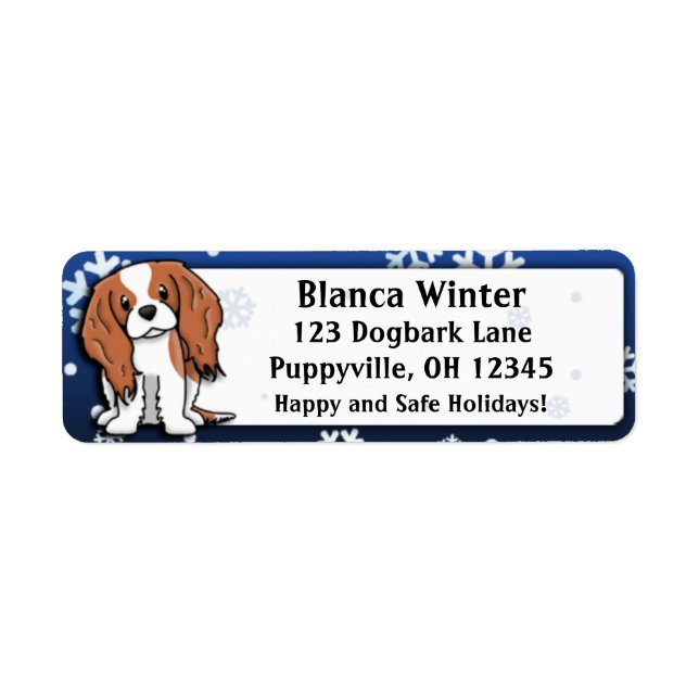 Winter Cartoon Cavalier King Charles Spaniel (Front)
