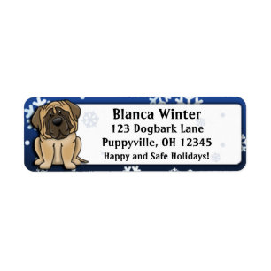 Winter Cartoon Mastiff