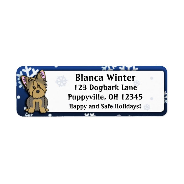 Winter Cartoon Yorkie (Front)