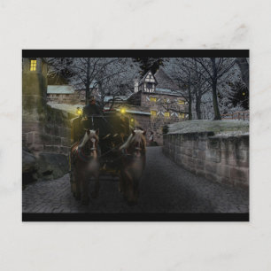 winter castle postcard