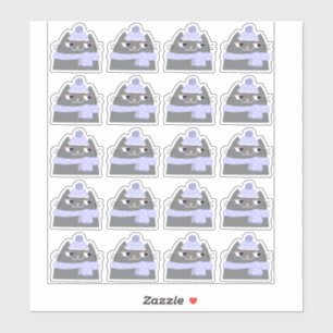 Winter Cat Sticker Sheet 20 Cute Kitten