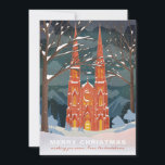 Winter Cathedral Illustrated Christmas Holiday Card<br><div class="desc">Customise with your message for the holiday season. Original illustration by Becky Nimoy. Add a photos on the back or a message.</div>
