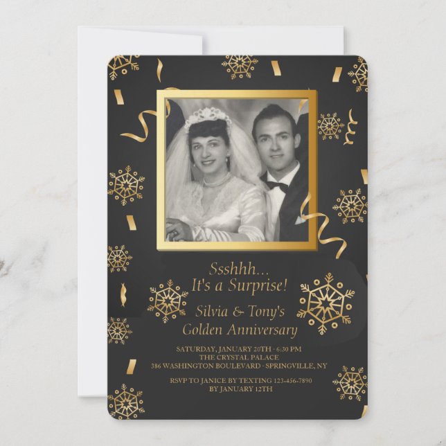 Winter Celebration Photo Invitation (Front)