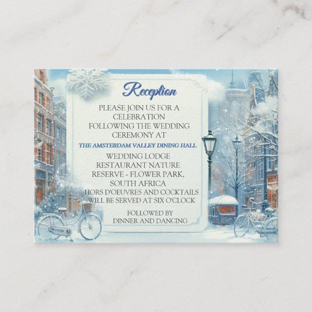 Winter Celebrations in Amsterdam Enclosure Card (Front)