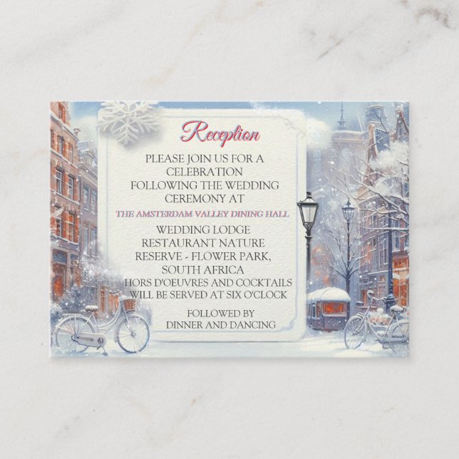Winter Celebrations in Amsterdam Enclosure Card (Front)