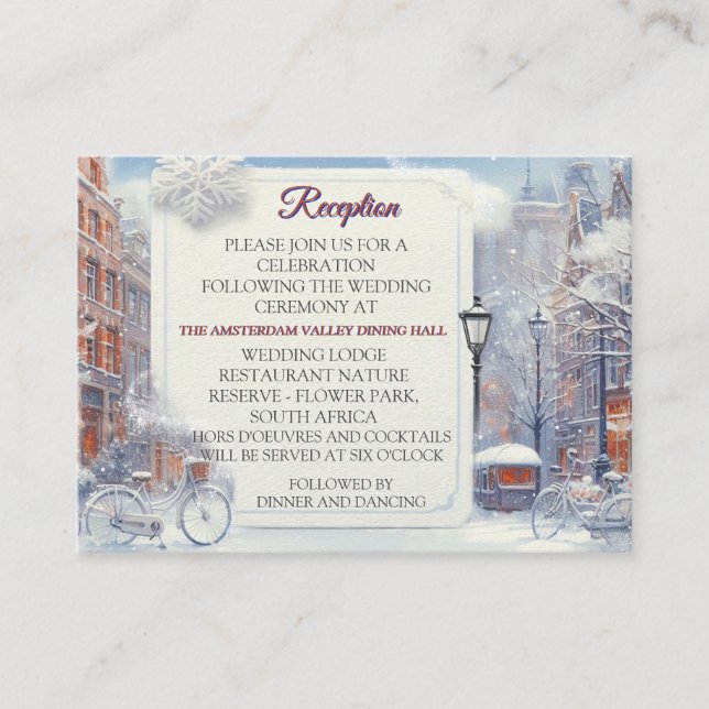 Winter Celebrations in Amsterdam Enclosure Card (Front)