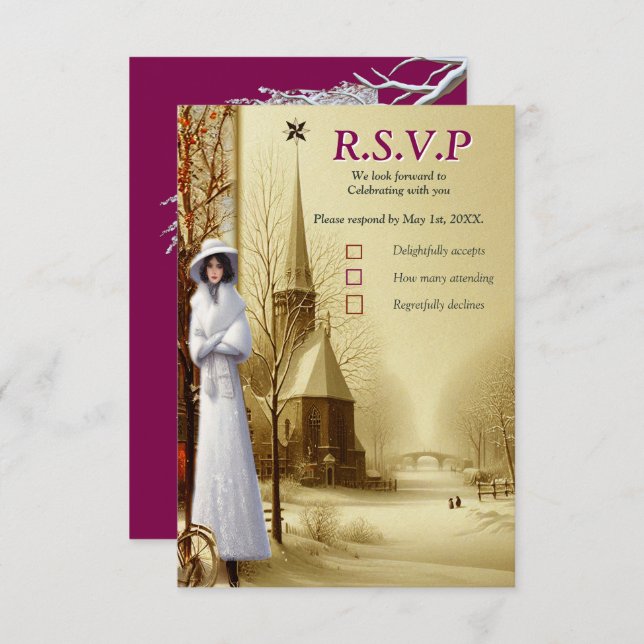Winter Celebrations in Amsterdam RSVP Card (Front/Back)