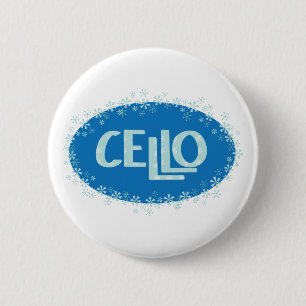 Winter Cello 6 Cm Round Badge