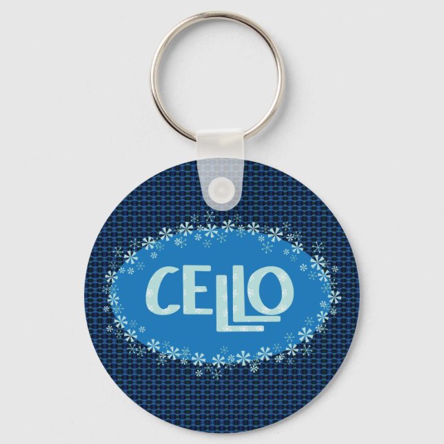 Winter Cello Key Ring (Front)