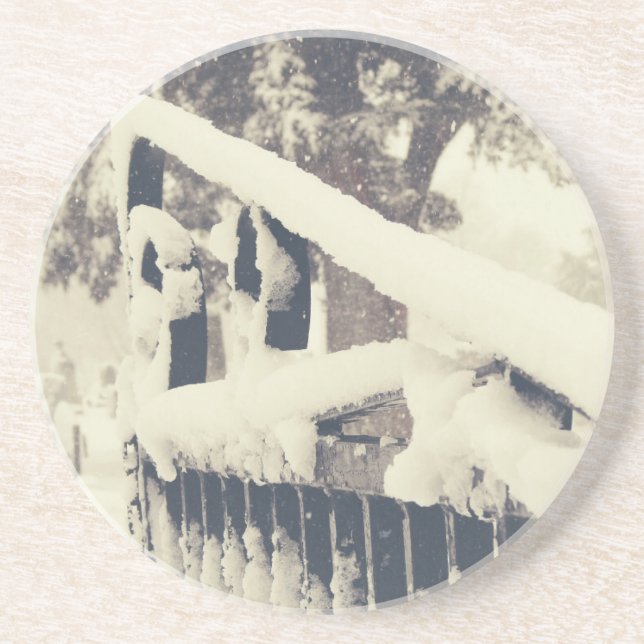 Winter Cemetary Gate Coaster (Front)