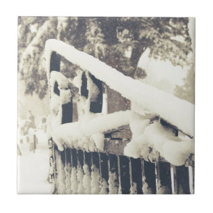 Winter Cemetary Gate Tile
