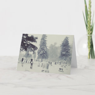 Winter Cemetery Card