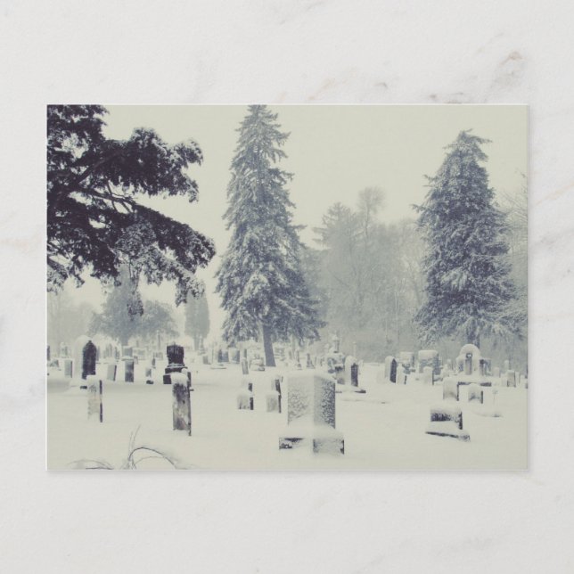 Winter Cemetery Postcard (Front)