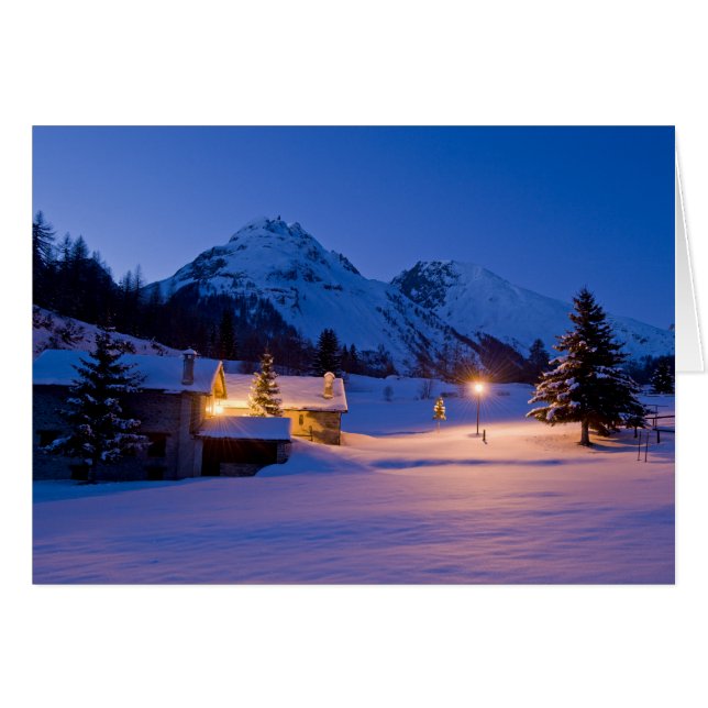 Winter chalets sunrise (Front Horizontal)