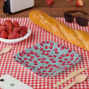 Winter cherry.  paper plate