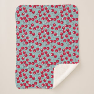 Winter cherry.  sherpa blanket