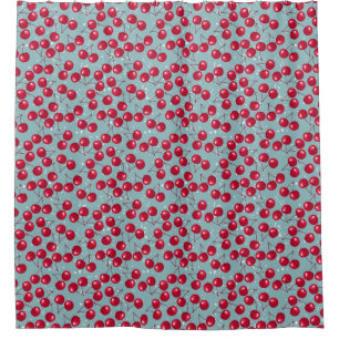 Winter cherry. shower curtain