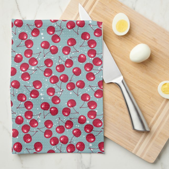 Winter cherry.  tea towel (Quarter Fold)
