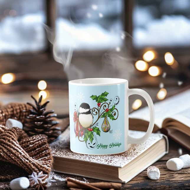 Winter Chickadee Christmas Coffee Mug (Creator Uploaded)