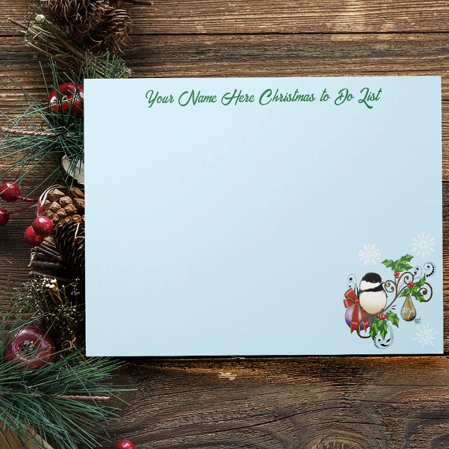 Winter Chickadee Christmas  Notepad (Creator Uploaded)