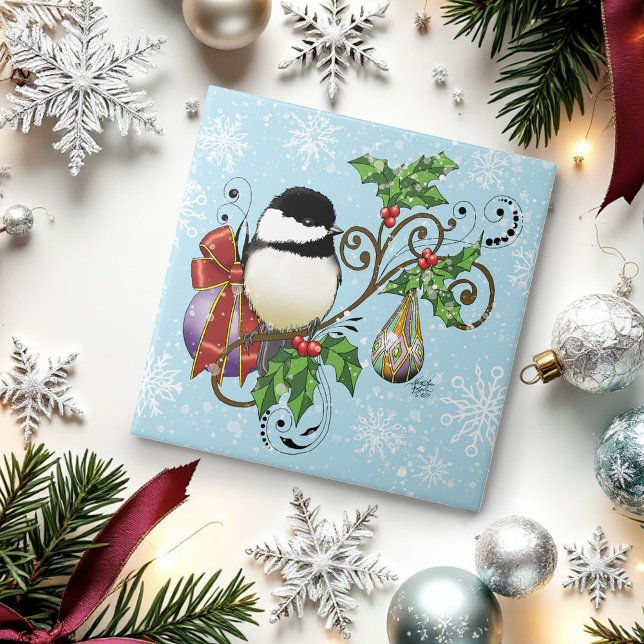 Winter Chickadee Christmas Tile (Creator Uploaded)