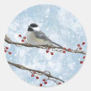 Winter Chickadee Sticker