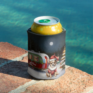 Winter Chihuahua Caravan Christmas Adventure Can Cooler