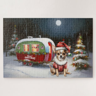Winter Chihuahua Caravan Christmas Adventure  Jigsaw Puzzle