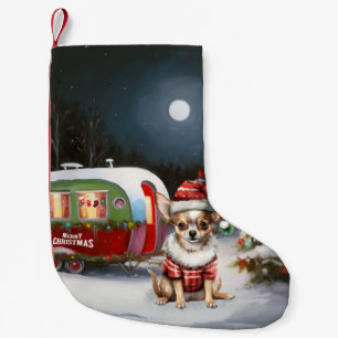 Winter Chihuahua Caravan Christmas Adventure  Small Christmas Stocking