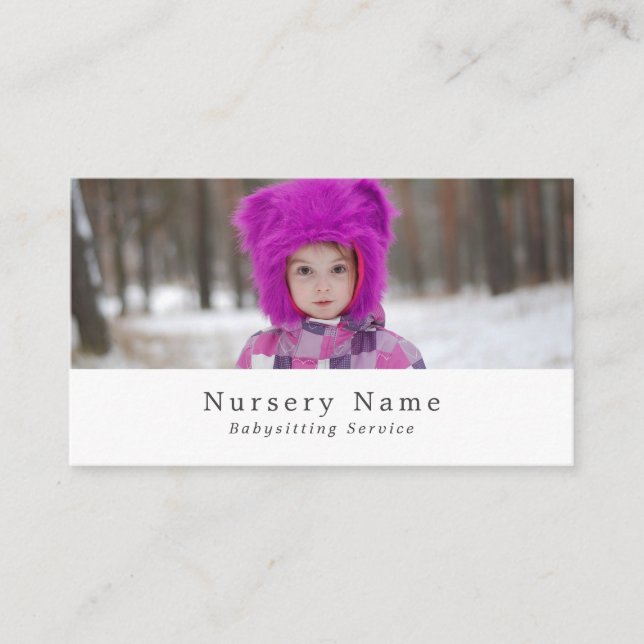 Winter Child, Babysitter, Daycare, Nursery Business Card (Front)