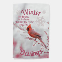 Winter Christian Garden Flag