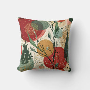Winter / Christmas Abstract Gold Splatter Cushion