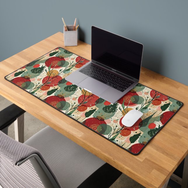 Winter / Christmas Abstract Tiled Art Desk Mat (Office 2)