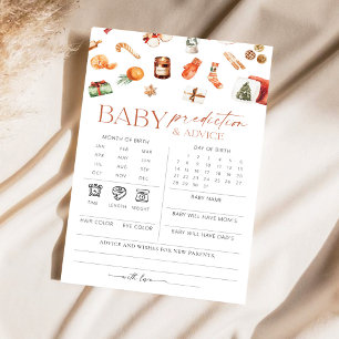 Winter Christmas Baby Predictions & Advice Card