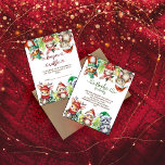 Winter Christmas Baby Shower Books For Baby Enclosure Card<br><div class="desc">Introducing our enchanting Winter Christmas Theme Baby Shower book request card! This delightful assortment features a charming array of watercolor illustrations,  showcasing adorable animals donning Santa costumes to bring a whimsical touch to your celebration.</div>