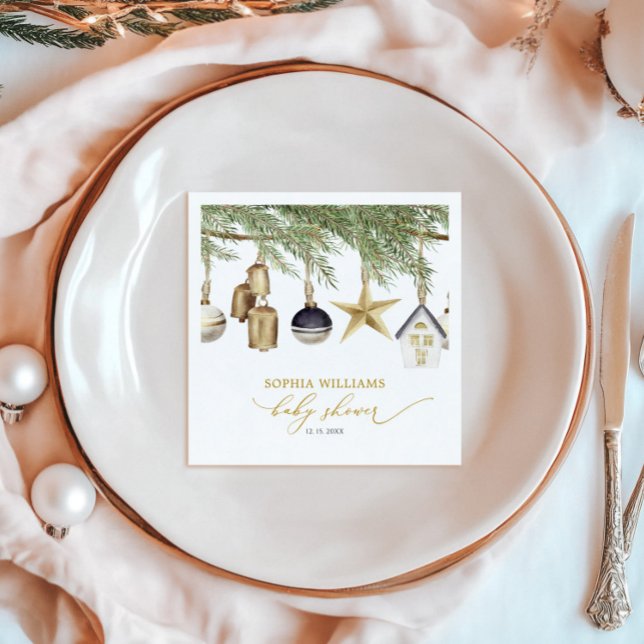 Winter Christmas Baby Shower Napkins (Creator Uploaded)