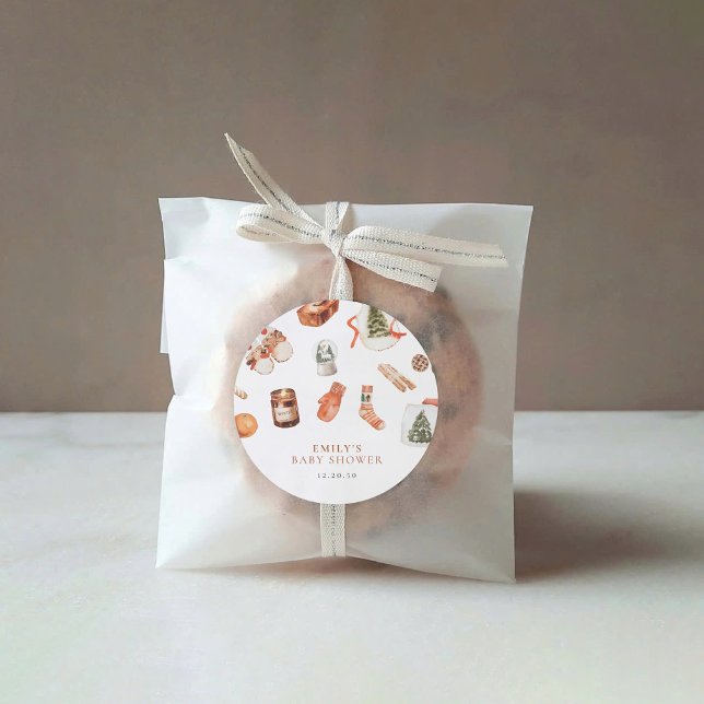 Winter Christmas Baby Shower Stickers (Creator Uploaded)