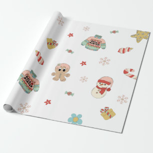 Winter Christmas Birthday Party Wrapping Paper