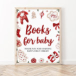 Winter Christmas Books for Baby Baby Shower Sign<br><div class="desc">Winter Christmas Books for Baby Baby Shower Sign</div>