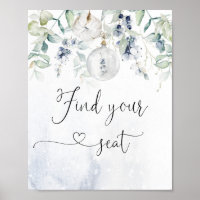 Winter Christmas bubble find your seat