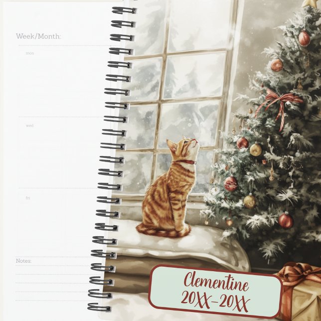Winter Christmas Cat Undated Appointment Book Planner (Creator Uploaded)