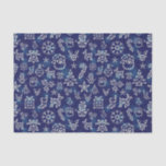 Winter Christmas Constellation Holiday Pattern Tissue Paper<br><div class="desc">This gorgeous Christmas design includes a winter constellation pattern. The blue-and-white design has geometric images of Santa Claus,  snowflakes,  bells,  mistletoe,  deer,  snowmen,  trees,  gift boxes,  stockings,  candy canes,  and more.</div>