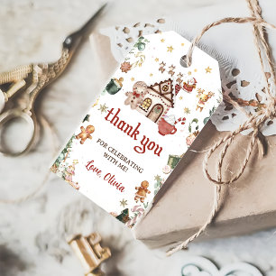 Winter Christmas Cookies  Birthday Favour Gift Tag