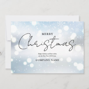Winter Christmas Corporate Business Logo Holiday Card